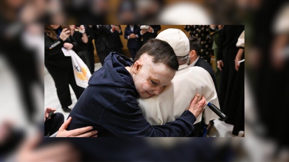 Roman Oleksiw z papieżem Franciszkiem