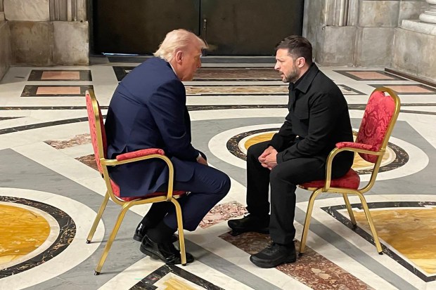 Ukraine's President Volodymyr Zelensky meets with US President Donald Trump
