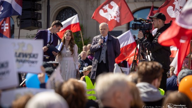 Bogusław Kiernicki podczas Marszu dla życia 2025
