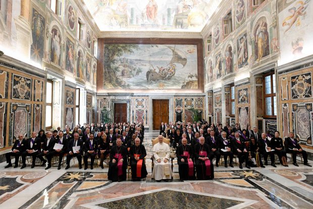 Pope-Leo-XIV-during-an-audience-with-the-Diplomatic-Corps-in-The-Vatican