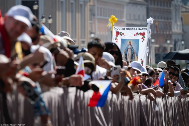 Pope Leo XIV during his weekly general audience in St. Peter's Square at the Vatican, on June 4, 2025.