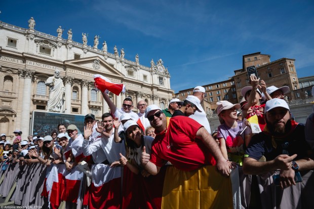 Pope Leo XIV during his weekly general audience in St. Peter's Square at the Vatican, on June 4, 2025.