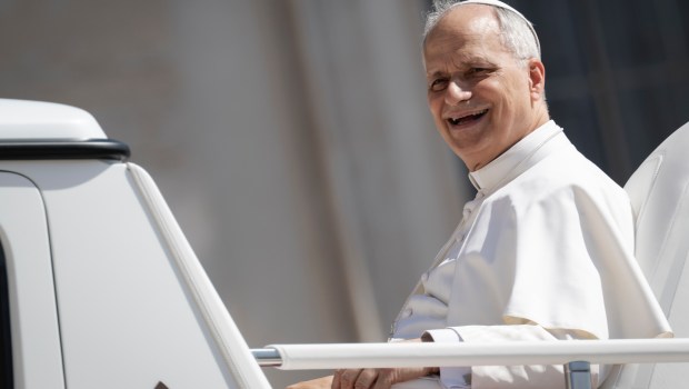 Pope Leo XIV during his weekly general audience in St. Peter's Square at the Vatican, on June 4, 2025.