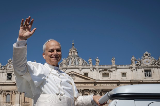 Pope Leo XIV during Holy Mass celebrated for the Jubilee of New Religious Associations on Pentecost Sunday in St. Peter's Square at the Vatican, June 8, 2025.