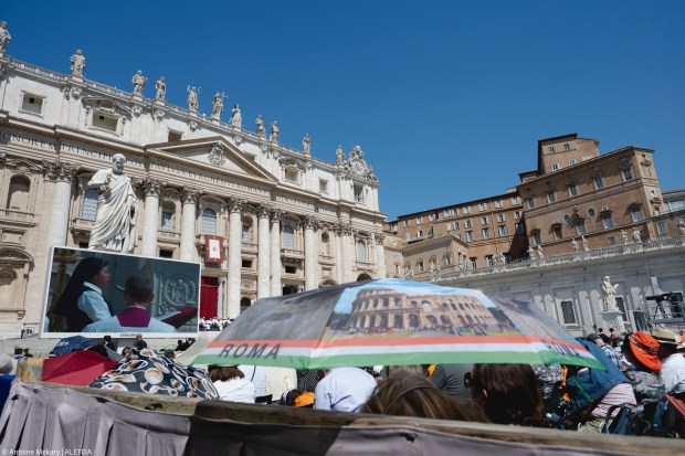 Pope Leo XIV celebrates the mass for the Jubilee of families, children, grandparents and the elderly, at St. Peter's square in the Vatican on June 1, 2025