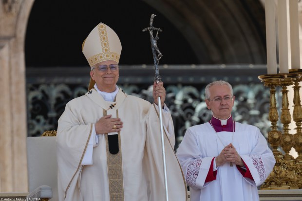 Pope Leo XIV celebrates the mass for the Jubilee of families, children, grandparents and the elderly, at St. Peter's square in the Vatican on June 1, 2025.