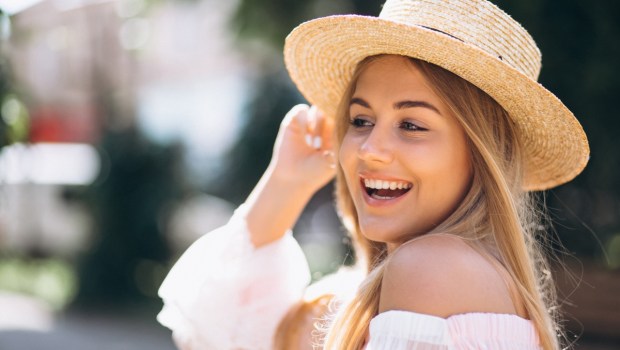 Portrait of beautiful young woman