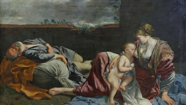 Gentileschi - Le Repos de la Sainte Famille pendant la fuite en Égypte