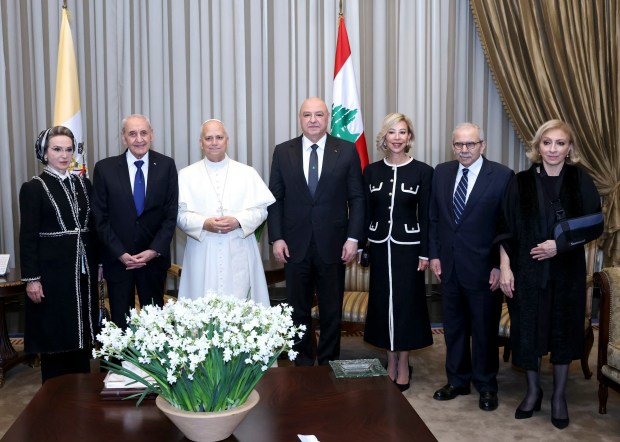 pope-leo-xiv-lebanese-parliament-speaker-nabih-berri-president-joseph-aoun-prime-minister-nawaf-salam
