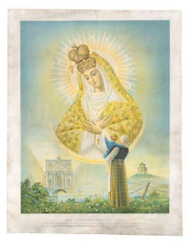 Matka Boża Ostrobramska – grafika Vaclovasa Kosciuški