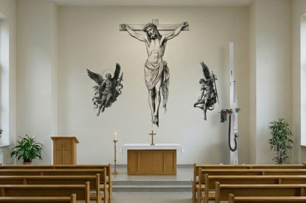 Druk_na_scianie_w_kosciele