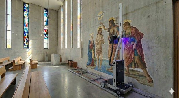 Druk_na_scianie_w_kosciele