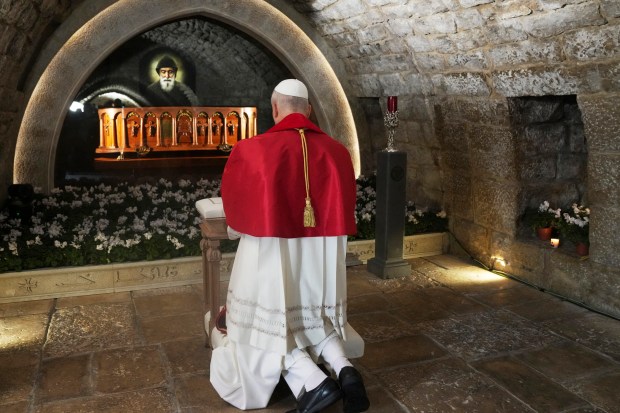 pope-leo-xiv-tomb-saint-charbel-makhlouf-monastery-saint-maroun-annaya-lebanon