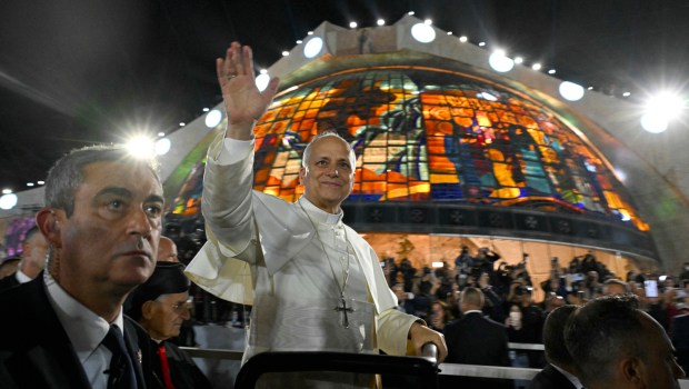 pope-leo-xiv-youths-maronite-patriarchate-bkerke-beirut-lebanon