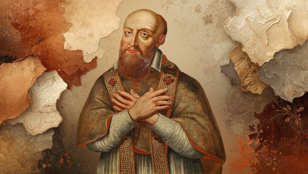 Saint Francis de Sales, 18th-century Portuguese school. Public domain photograph of 18th-century painting, free to use,