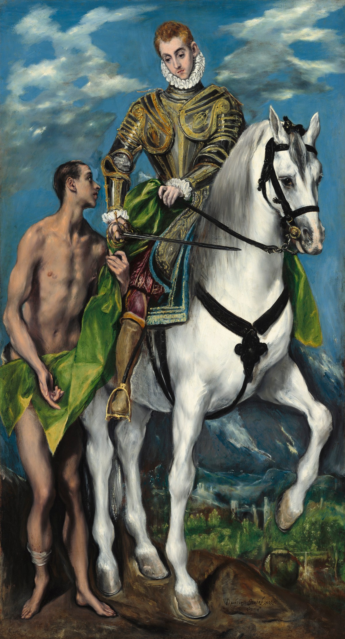 Św. Marcin na obrazie olejnym pędzla El Greca (namalowany około 1597-1599).