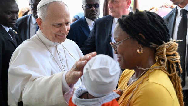 pope-leo-xiv-visit-saint-paul-catholic-hospital-douala-cameroon-africa