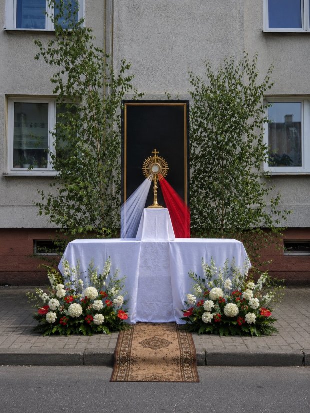 Oltarz na Boże Ciało