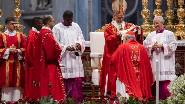 Pope Leo XIV leads a Holy Mass on the Solemnity of Saints Peter and Paul, Rome's patron saints, at St. Peter's Basilica in the Vatican, on June 29, 2026